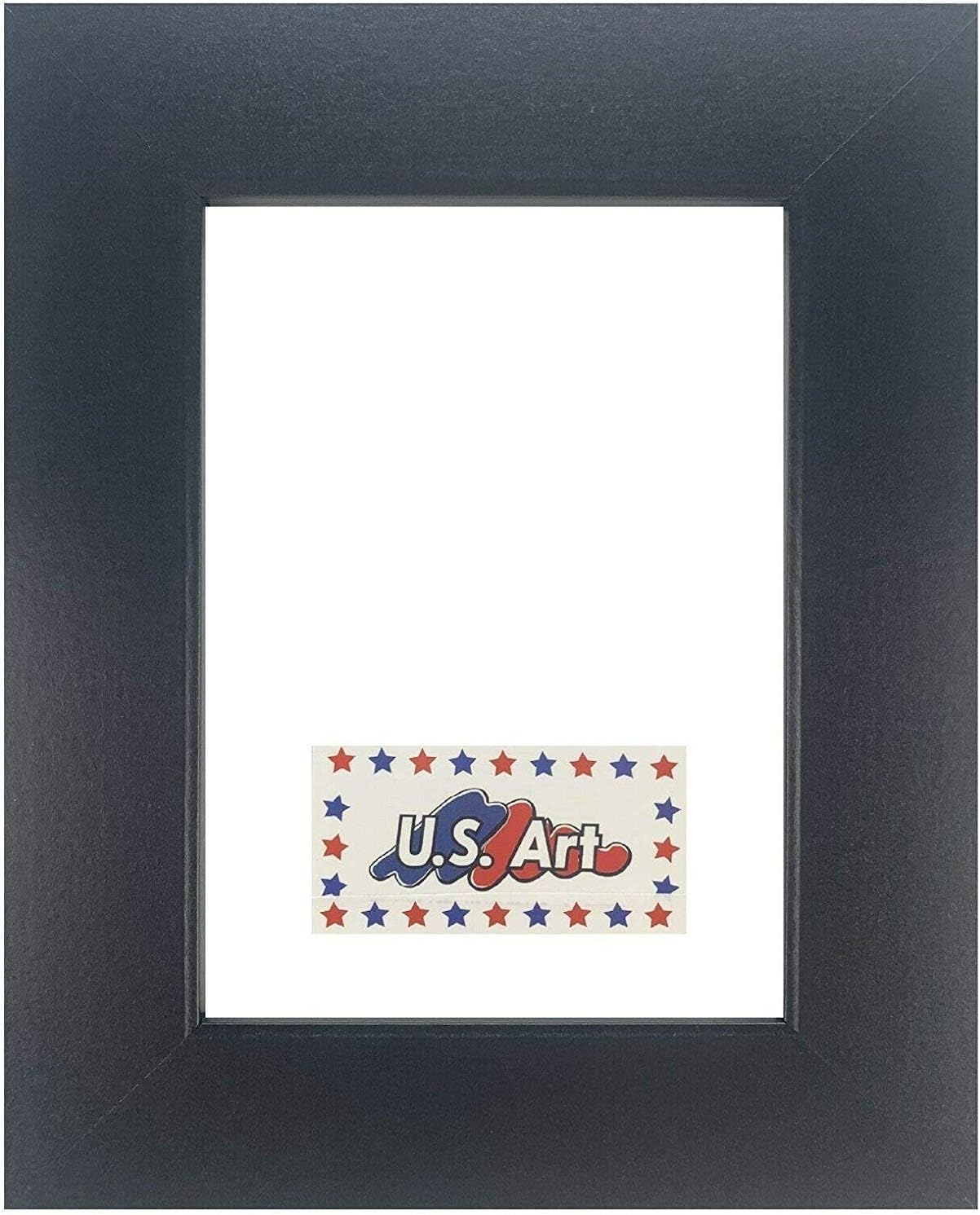 US Art Frames 6x9 Flat Black 1.25 Inch Wide, Smooth Wrapped