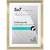 Americanflat 5x7 Picture Frame in Gold - Displays
