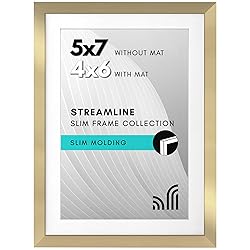Americanflat 5x7 Picture Frame in Gold - Displays
