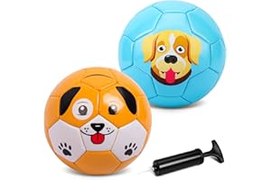 EVERICH TOY Soccer Ball Size 2 Soccer Balls for Kids-Sport Ball for Toddlers-Backyard Lawn Sand Outdoor Toys for Boys and Girls,Including Pump