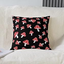 Feelyou Mushroom Throw Pillow Covers 16"x16" Set of