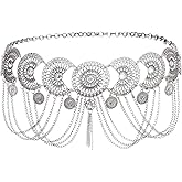 idealway Vintage Waist Chain Hollow Carving Rhinestone Crystal Body Chain Summer Beach Body Waist Chain Jewelry