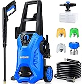 EVEAGE Electric Pressure Washer, 4200 PSI 2.8 GPM Power Washer with 1000ML Foam Cannon, 3 Pressure Nozzles, for Car/Fences/Driveway/Home/Patio Cleaning