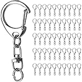Keychains 50 Pcs Keychain Clip Lobster Clasp Key,Keychain Clip,Swivel Clasps Lanyard Snap Hook,DIY Crafts Key Chain
