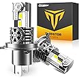 Termitor Upgraded H4 Light Bulbs, 40000LM 10X Super Brighter, Real 1:1 Size 6500K 9003 HB2 LED Fog Light Bulbs, Plug and Play, Pack of 2