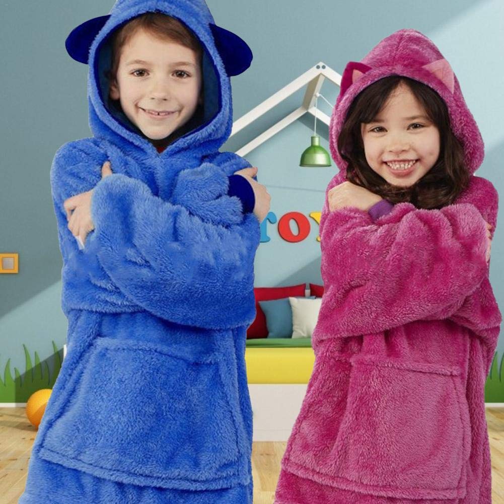 Childrens Blanket Sweatshirt,DoubleSided with Sherpa & Plush Fleece