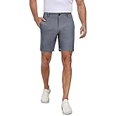 Men's Cotton Summer Beach Shorts Classic Fit Flat Front Stretch Solid Chino Golf Shorts