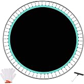 Trampoline Replacement Mat for 12/14/15FT Fit 72/84/96V Use 5.3-9.0 Springs | Durable PP Material, 8 rows thick stitching, with Install Tool (Spring not Included)