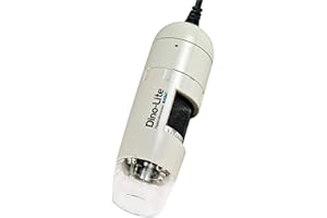 Dino-Lite USB Handheld Digital Microscope, 10x-220x Magnification 0.3MP/1.3MP/5.0MP True Resolution, Windows/Mac Software Included