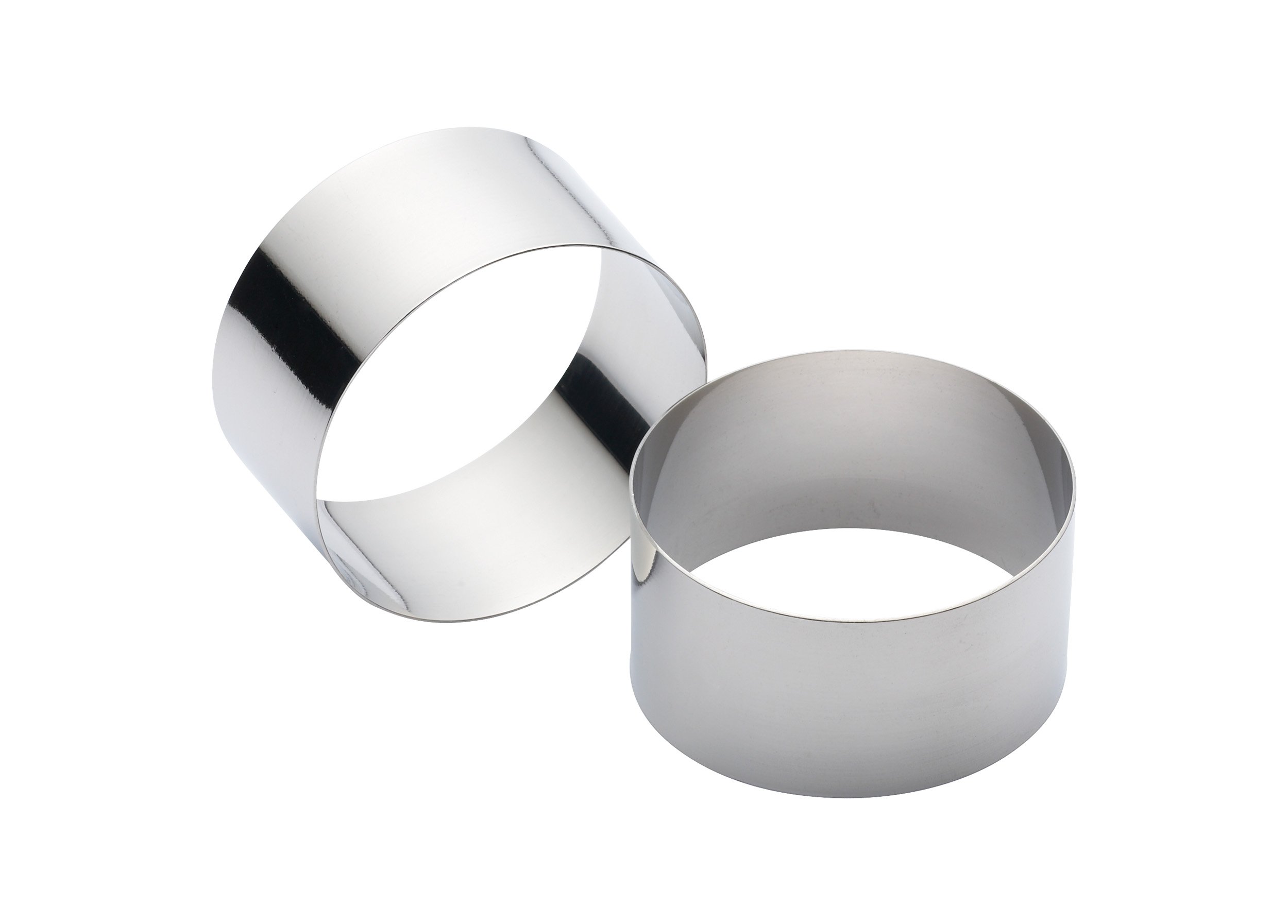 KitchenCraft Stainless Steel Cooking Rings, 7 x 3.5 cm (Set of 2)