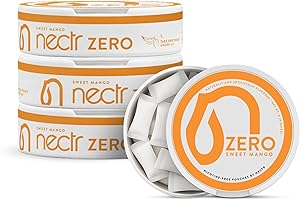 Nectr Energy Zero Pouches - No Caffeine, No Sugar, Zero Calories Mini Pouches for Oral Fixation and Stress Relief - 4 Pucks of 20 - Sweet Mango Flavor