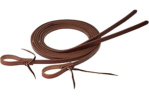 STS Ranch Signature Tack Harness Leather Split Rein, Water Tie Ends, 8'