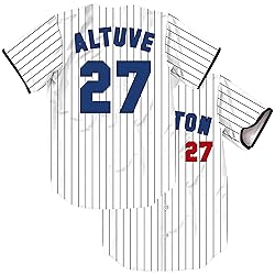 HOPSHION 27 Stripes Baseball Jersey Short Sleeve