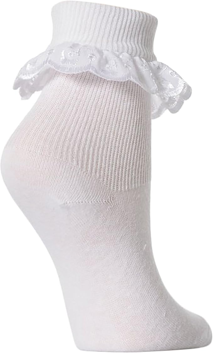 Baby/Girls Extra Soft Frilly Lace Top Socks (Pack of 3) Amazon.ca
