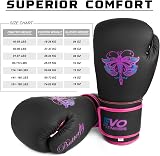 EVO Fitness Ladies Boxing Gloves Pink 12 OZ with Hand Wraps Mesh Ventilation view 6