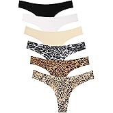 Wealurre Women's Microfiber Low Rise No Show Thong Pantie
