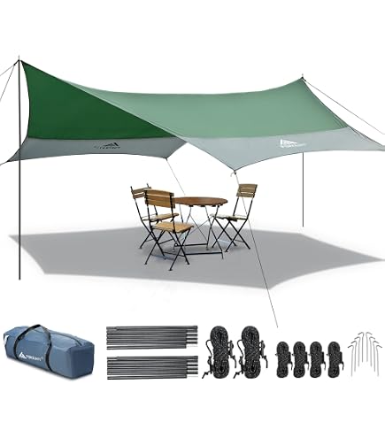 Amazon.com : Snow Peak FES-275 Connect Tarp, Hexa, Ivory : Sports