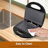 Aigostar Deep Fill Toastie Maker Panini Press 750W Non-Stick Plates Black view 8