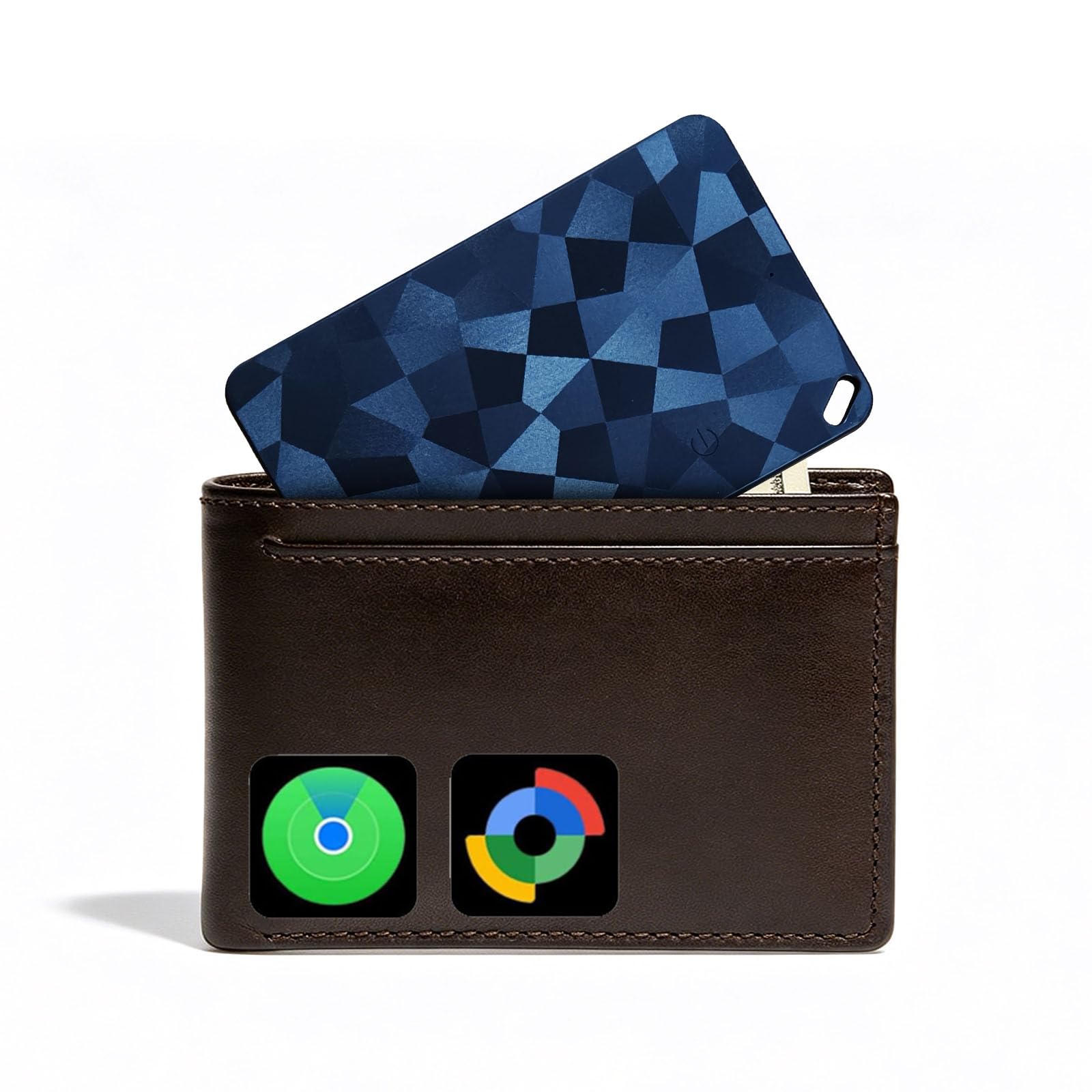 Wiederaufladbare Wallet-Tracker-Karte für Android oder iOS, 1,6 mm Ultra Slim, Funktioniert mit Apple Find My oder Google Find Hub App, IP68 Wasserdicht, für Pässe/Gepäck/Schlüssel/Rucksack, 1 Pack