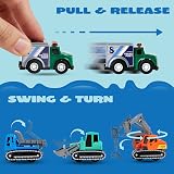 JOYIN 25 Piece Pull Back City Cars and Trucks Toy Vehicles Set view 4