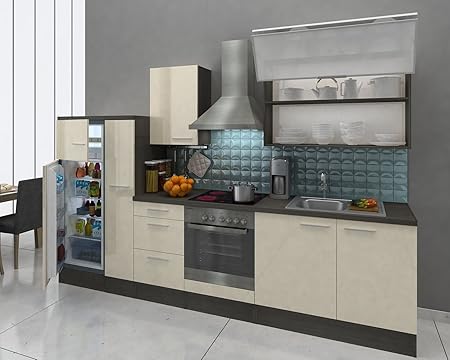 respekta Premium Cocina Riga 310 cm (Madera de Roble Gris Vainilla ...