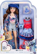 Disney ILY 4EVER Stitch Doll 11.5 in with 2 Outfits Glitter Ring view 3