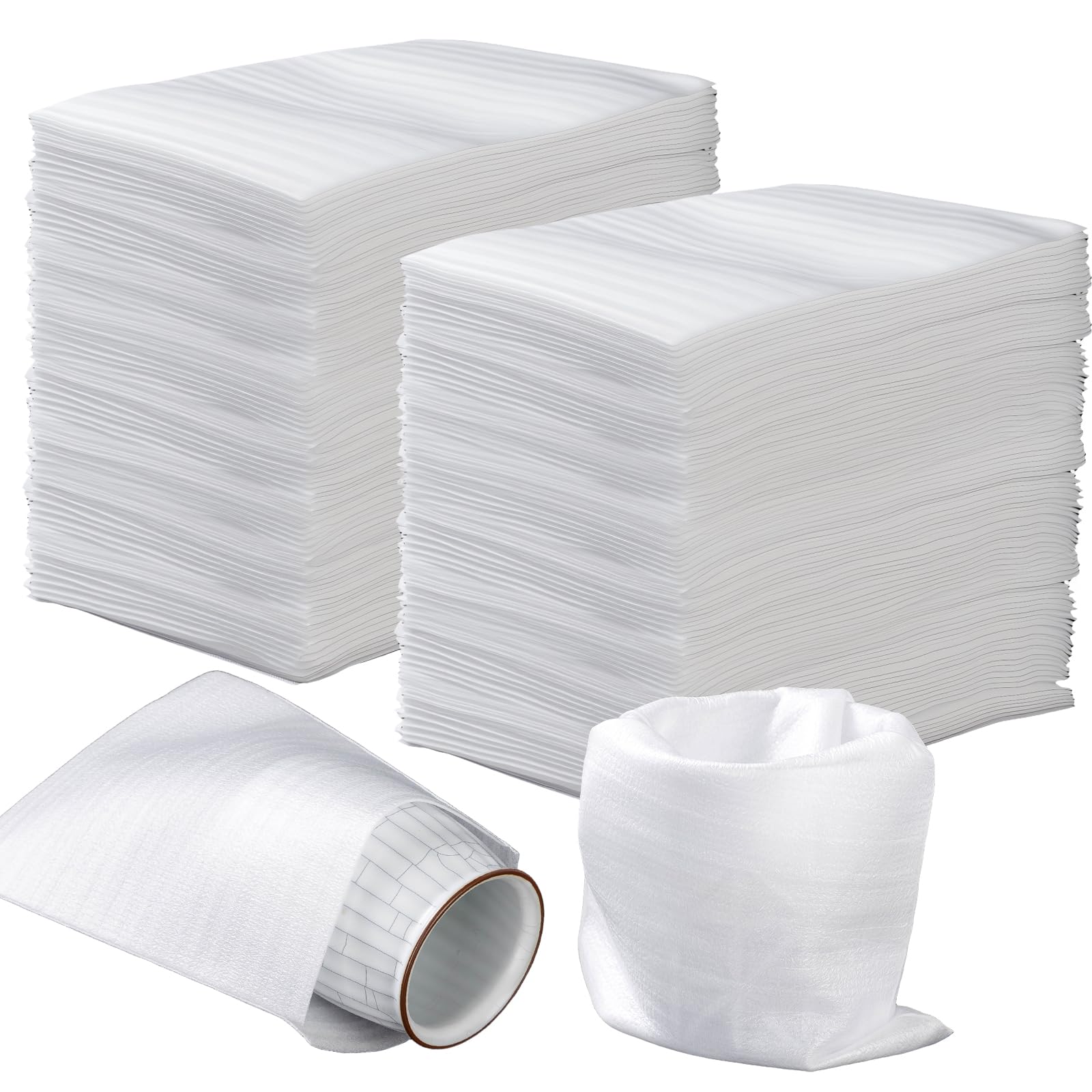 Photo 1 of 100 Pack Foam Pouches 8x12 Inch, Cushion Foam Wrap Pouches Protect for Fragile Item,Foam Packing Pouches for Mugs,Cups,Glasses,Dishes, Plate Packing Sleeves for Moving, Storage, Packing Supplies