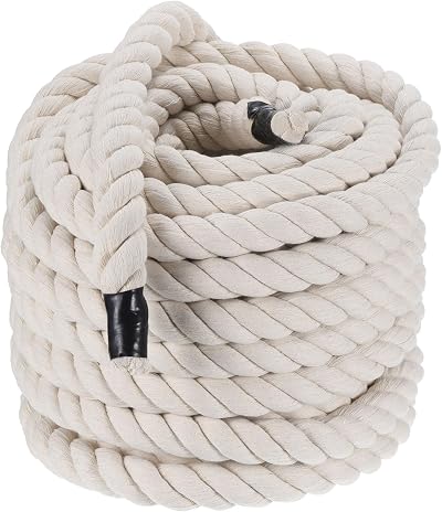 PATIKIL Cotton Rope 15m x 25mm Natural Twisted 3 Strand Strong Thick for Crafts