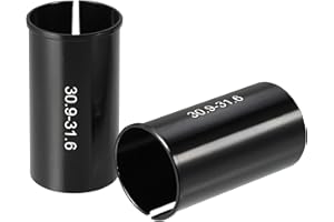 X AUTOHAUX 2 Pcs Bicycle Bike Seat Post Tube Adapter Seatpost Reducing Sleeve Adapter Aluminium Alloy Black