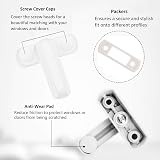 Sandiyago 4 Pack Sash Jammer Blocker White PVC uPVC Door Window Lock Anti Theft view 3