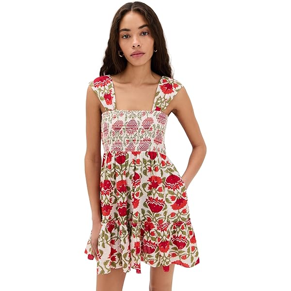 alice + olivia Women's Cora Voluminous Tiered Mini Shirt