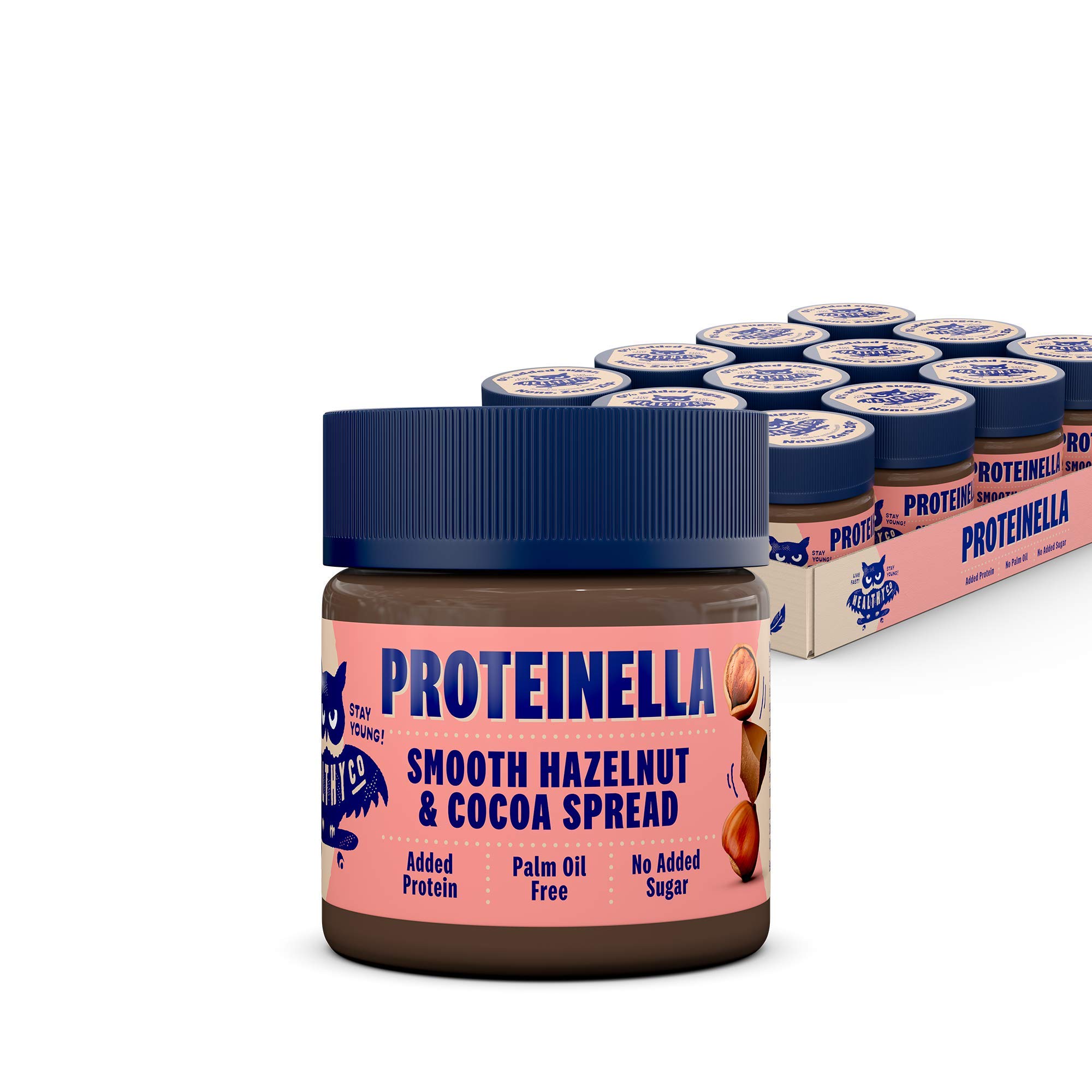 HealthyCo - Proteinella Hazelnut and Cocoa Spread 200g - A Healthy Snack with No Added Sugar, No Palm Oil and Added Protein - A Healthy Chocolate Spread