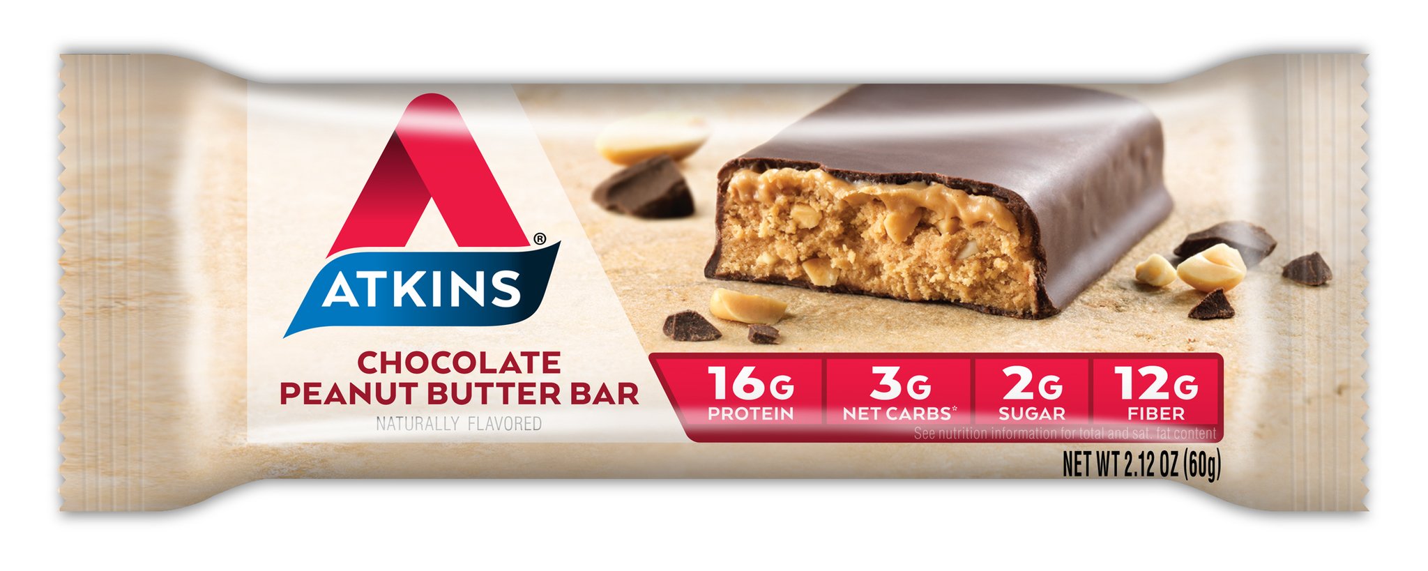 Atkins ProteinRich Meal Bar, Chocolate Peanut Butter, Keto Friendly, 8