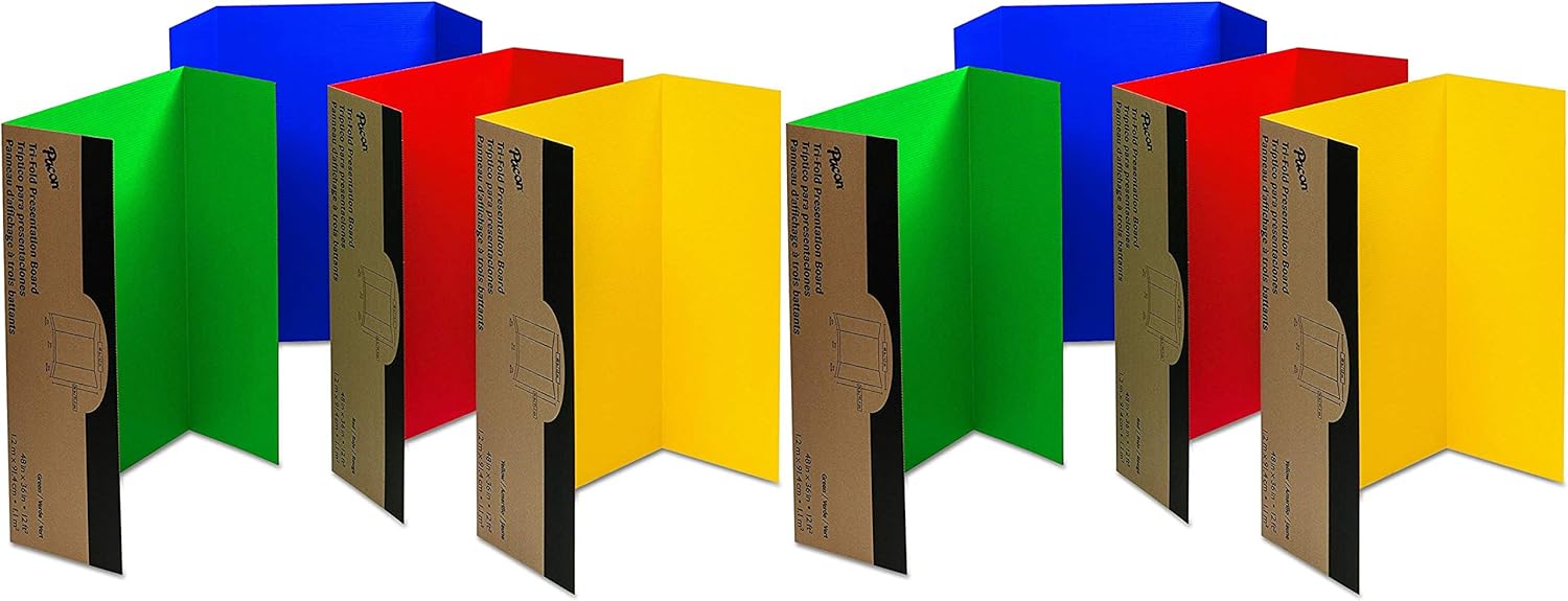 Pacon 37654 Spotlight Corrugated Presentation Display Boards, 48 x 36, Assorted (Case of 4) : Presentation And Display Boards : Office Products
