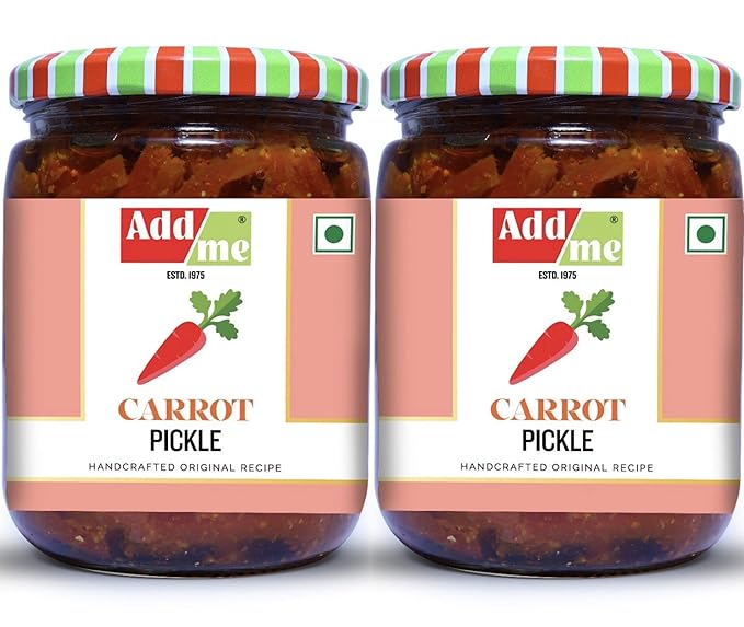 Add me Home Made Carrot Pickles 1Kg Gajar ka Achar 500gm + 500gm achar Pickle