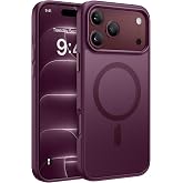 Miracase Magnetic for iPhone 18 Pro Max Case, Burgundy | Translucent Matte, Compatible with MagSafe, N56 Stronger Magnets, Military Grade Drop Proof, Rugged Shockproof Protective
