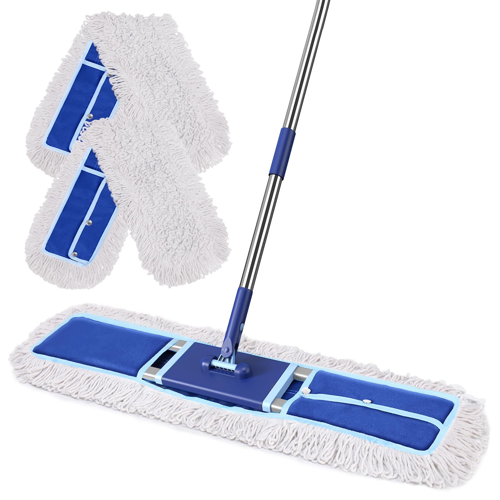 Photo 1 of **USED**DIRTY** EHADOO 36" Commercial Dust Mop: Dry Dust Broom for Hardwood Floors Cleaning - 2 Mop Pads 59" Long Handle Heavy Duty Frame - Industrial Professional Cleaning Supplies for Hotel Warehouse School Janitor