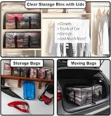 ClearSpace Large Moving Boxes & Storage Bags 6 Pack Heavy-Duty 50 lb view 2