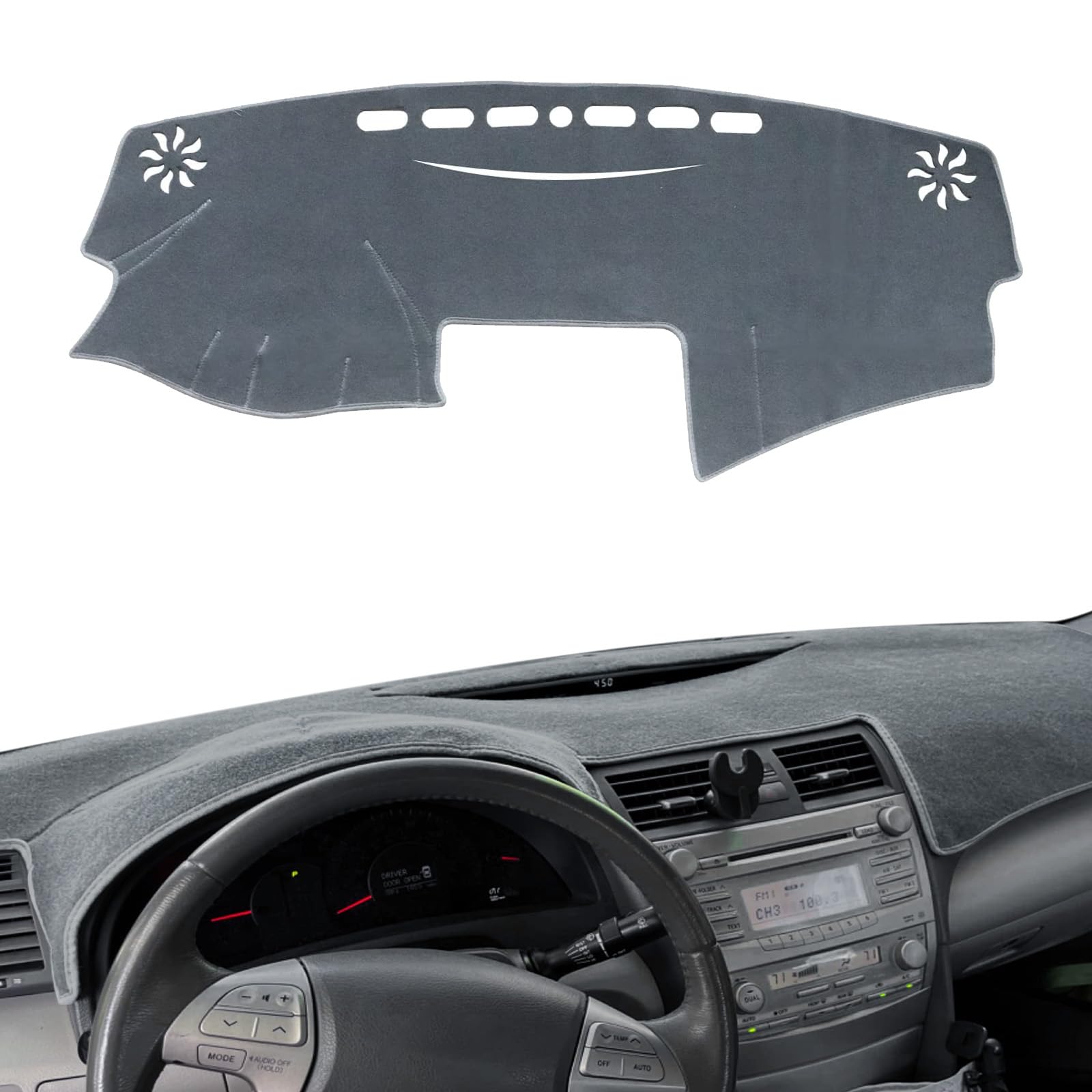 Photo 1 of POSAID for Toyota Camry Dash Cover 2011 2010 2009 2008 2007 Dashboard Cover Mat Custom Fit Toyota Camry 2011-2007,Gray
