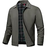 TBMPOY Mens Lightweight Jackets Light Windbreaker Full Zip Casual Work Jacket Golf Business Fall Track Coat with Pockets