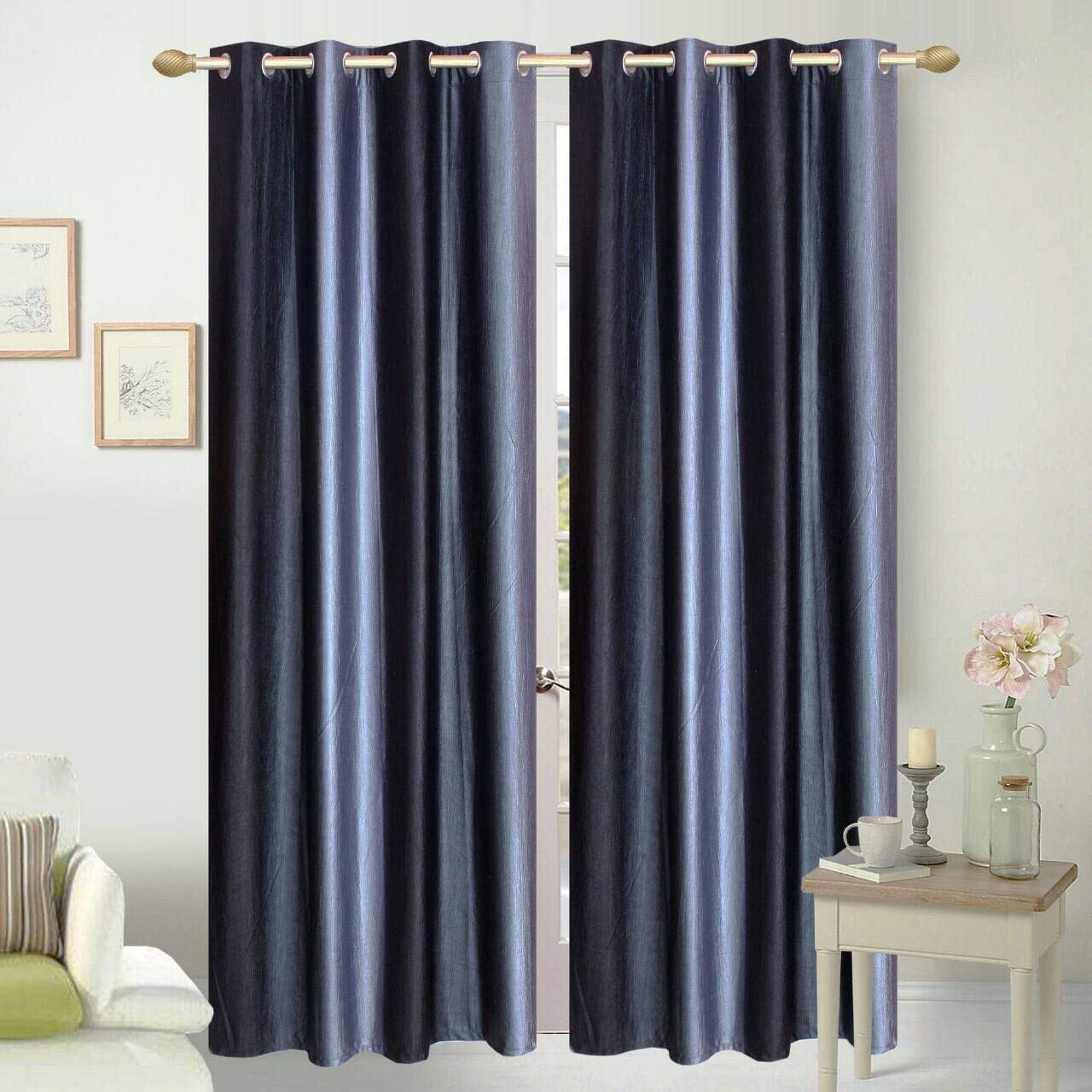 Buy Sc S Fabulous Home Vento Print Double Shade Door Curtains Set