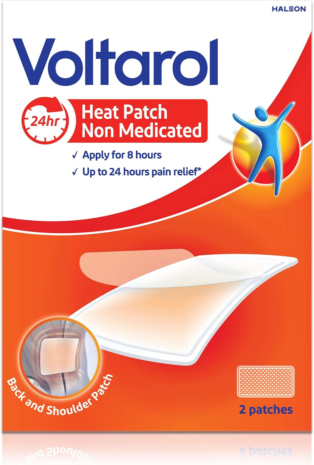Voltarol Heat Patch Pain Relief Back & Muscle Pack of 2 Non-Medicated