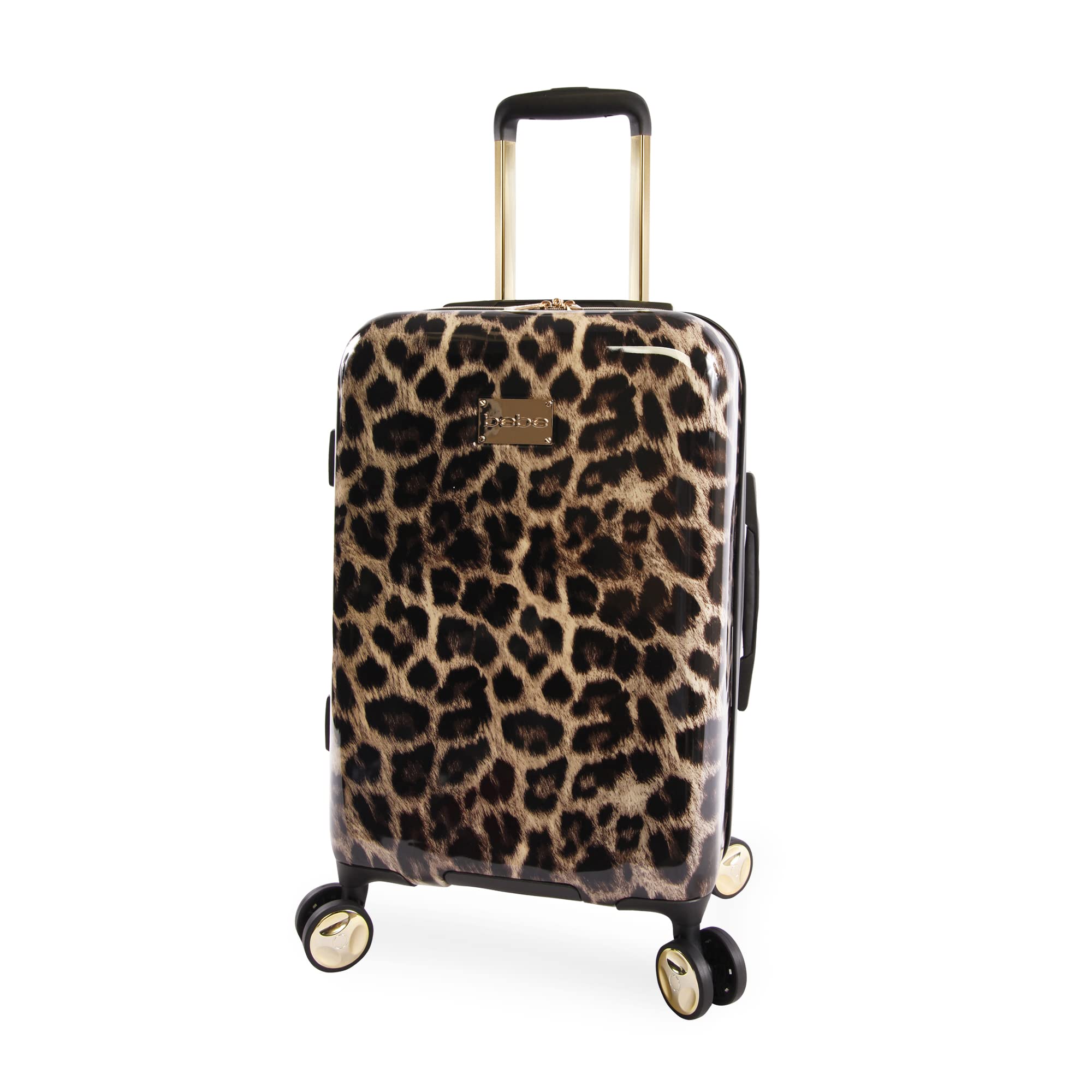BEBE Women's Adriana Spinner Luggage, Leopard, 3pc Set (21