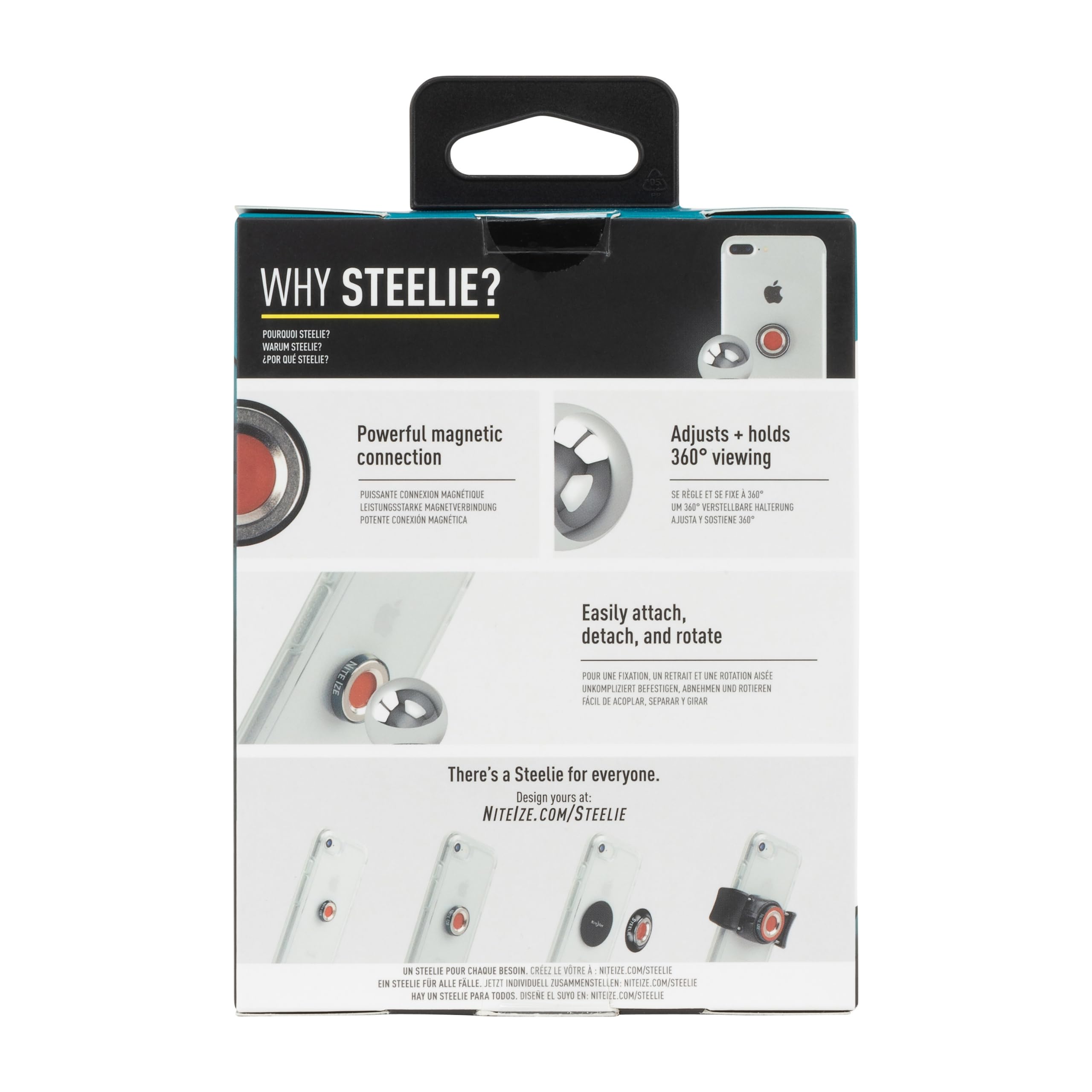 Nite Ize Steelie Orbiter Dash Kit - Magnetic Dashboard Phone Mount - Easy-to-Use & Durable Cell Phone Car Holder