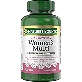 Nature’s Bounty High Potency Women’s Complete Multivitamin, Daily Vitamin with Vitamin C, Supports Heart Health & Immune Function, Essential Nutrition for Women, 120 Caplets