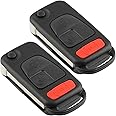 Discount Keyless Entry Remote Uncut Car Key Fob Case Flip Shell Cover Button Pad (2 Pack)