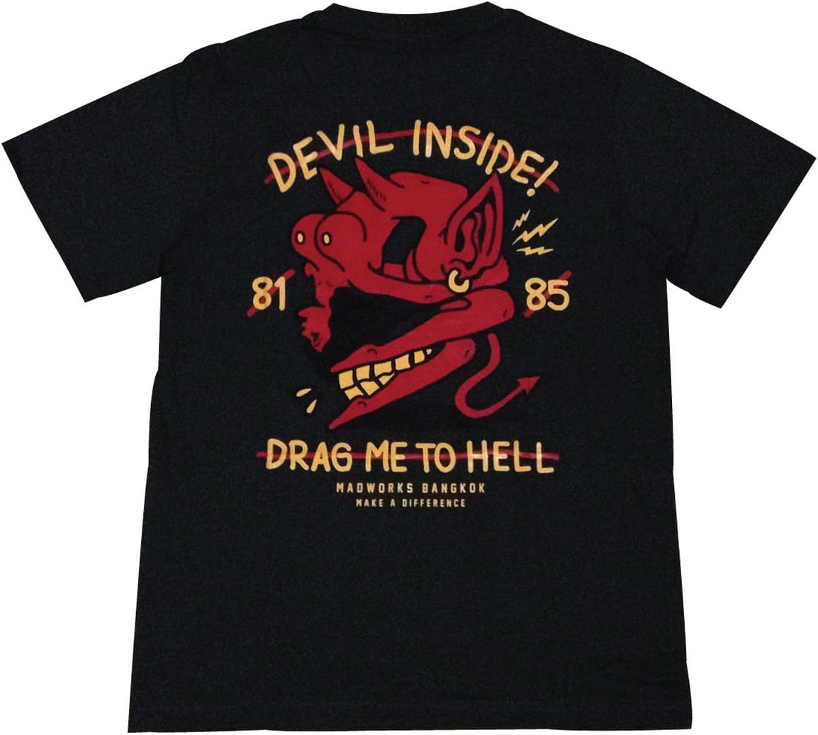MADWORKS T-Shirt devil biker rock punk hiphop streetwear / TS054 sz S