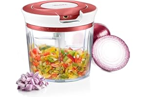 Valore Manual Food Processor Vegetable Chopper Large 1.2L (5 Cup) – Heavy Duty Garlic & Onion Cutter – Portable All-Purpose Q