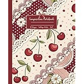 Cherry Composition Notebook: Coquette Cherries College Rule Lined Journal; 8x10"