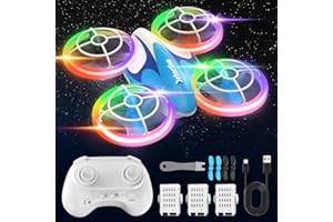 RC Drone for Kids and Beginner, RC Quadcopter with 3 Batteries, Mini Drone for Kids with Lights, Altitude Hold and 3D Flip,On